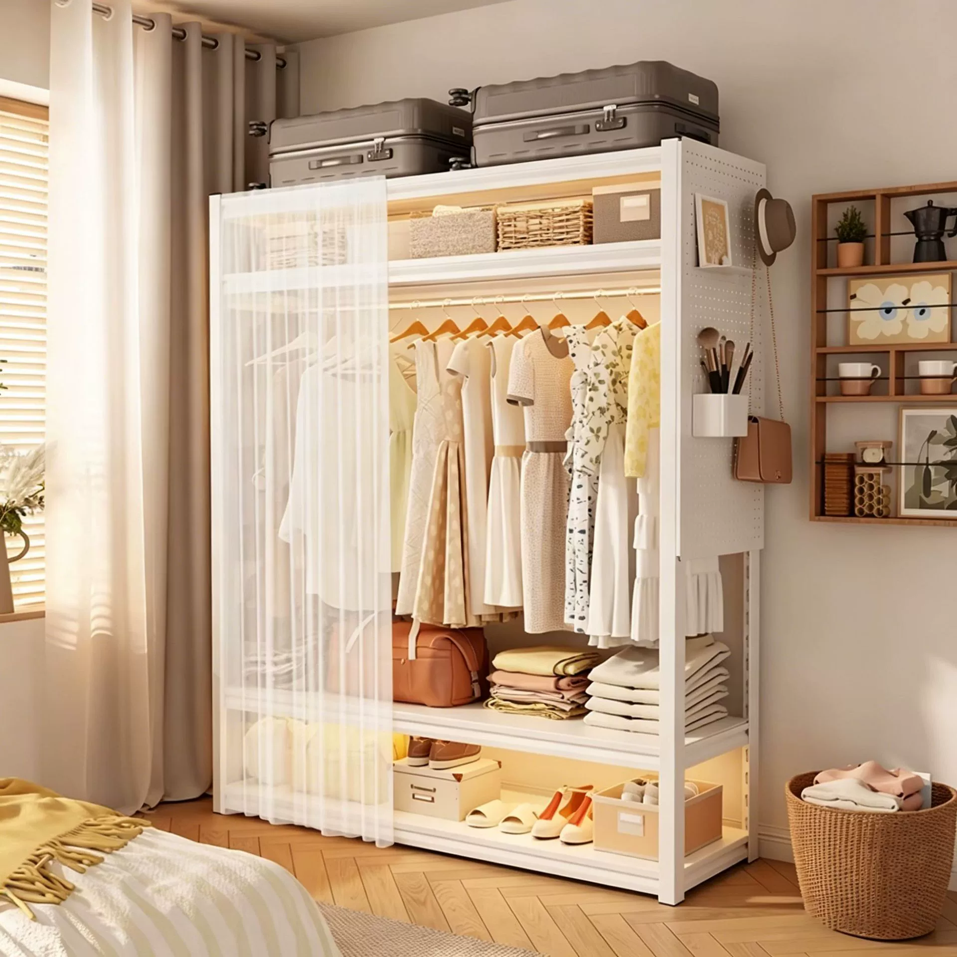 Wardrobe Closet Wardrobe Shelf Rack Freestanding Home — closet organizer wholesale pick on ClosetCraft