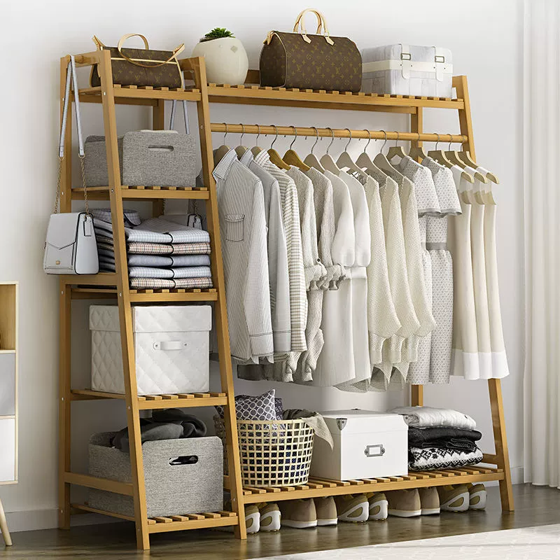 Wardrobe Garment Rack Shelf Rack Freestanding Simple — closet organizer wholesale pick on ClosetCraft
