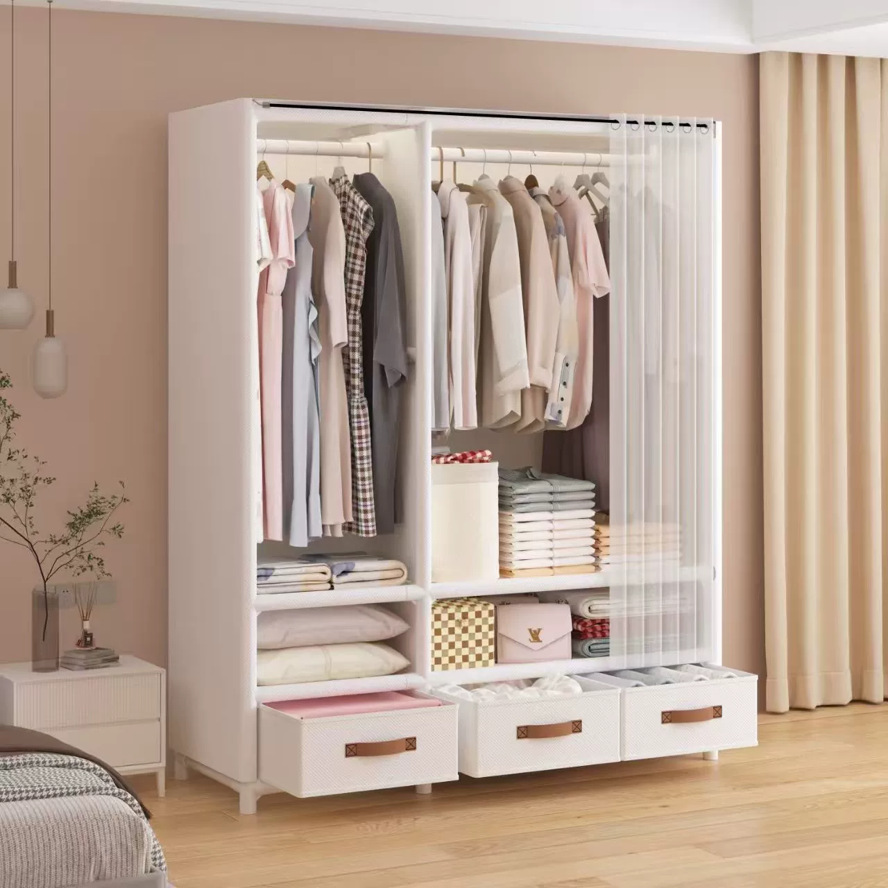 Wardrobe Closet Wardrobe Shelf Rack Renter-friendly Budget — closet organizer wholesale pick on ClosetCraft